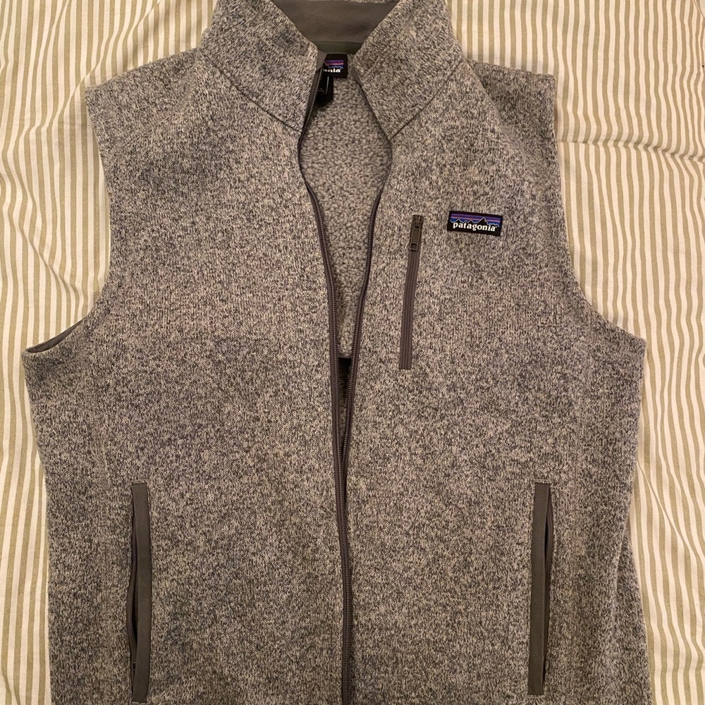 Patagonia Heather Gray Fleece Vest